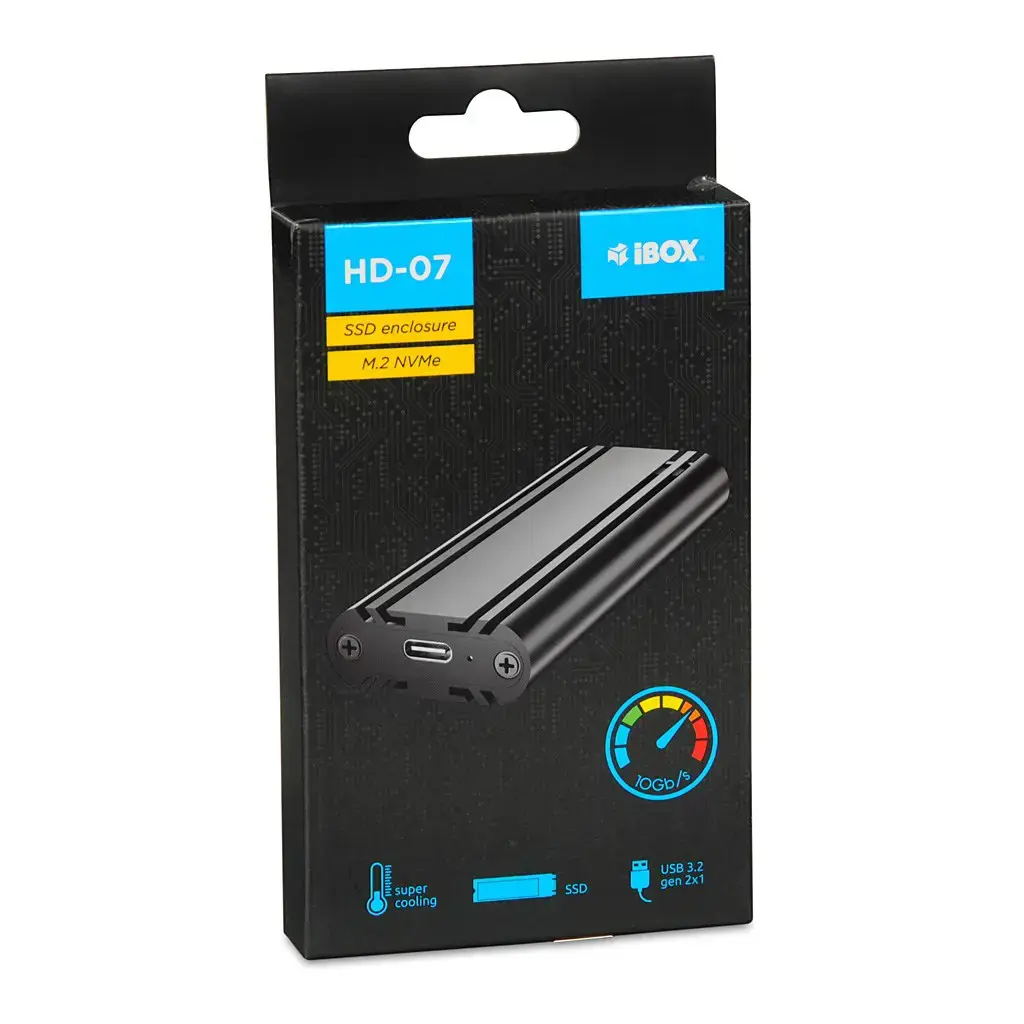 "I-BOX HD-07 SDD M2.NVME 10GB/S KORPUSAS