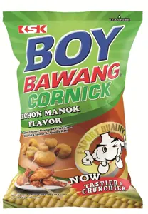 Kepinti kukurūzai BOY BAWANG, kepintos vištienos skonio, 100 g