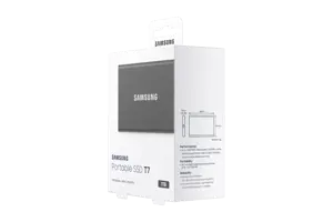 "Samsung" nešiojamasis SSD diskas T7, 1000 GB, C tipo USB, 3.2 Gen 2 (3.1 Gen 2), 1050 MB/s, apsauga nuo slaptažodžio, pilkas