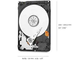 "WD Blue Mobile" 2 TB kietasis diskas 7 mm 5400 aps/min SATA 6 Gb/s Serial ATA 128 MB spartinančioji atmintinė 2,5 colio RoHS reikalavimus atitinkantis vidinis Nefasuotas