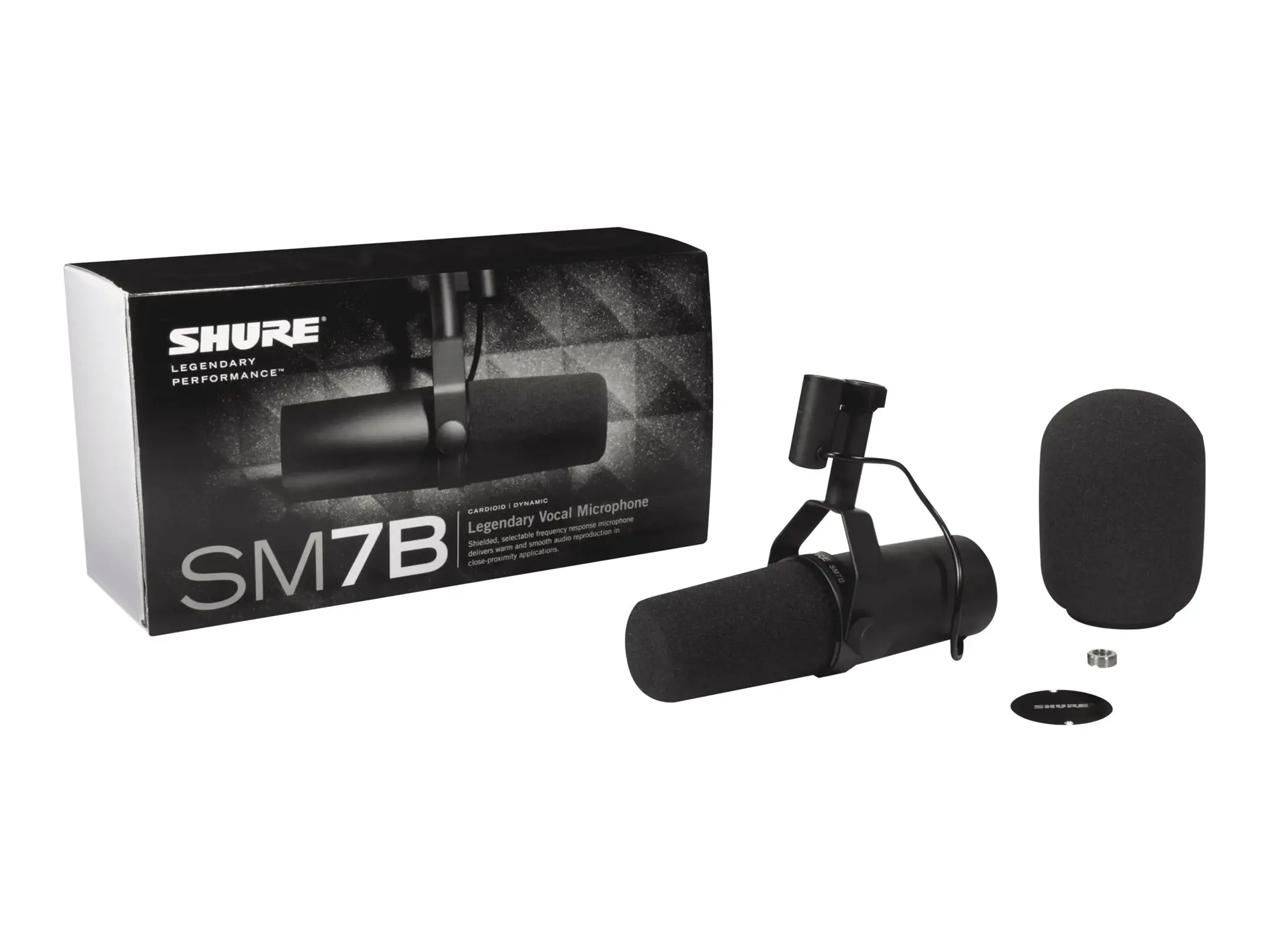 "Shure SM7B" mikrofonas Juodas studijinis mikrofonas