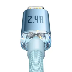 Baseus cable Crystal Shine USB - Lightning 1,2 m 2,4A sky blue