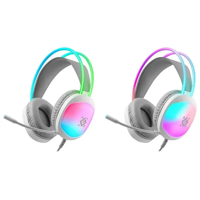 HEADPHONES DEFENDER ECLIPSE RGB WHITE