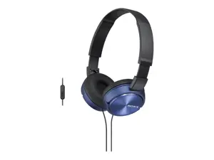 "Sony MDR-ZX310", laidinės, 10 - 24000 Hz, muzikinės, 125 g, ausinės, mėlynos