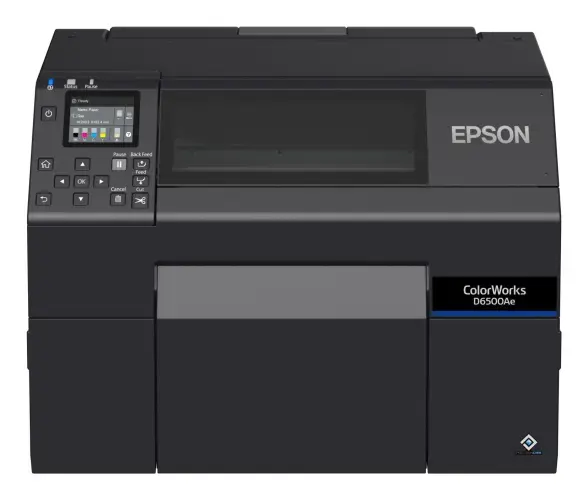 Epson ColorWorks D6500Ae, Thermal transfer, 1200 x 1200 DPI, 85 mm/sec, Colour, Wired, Black