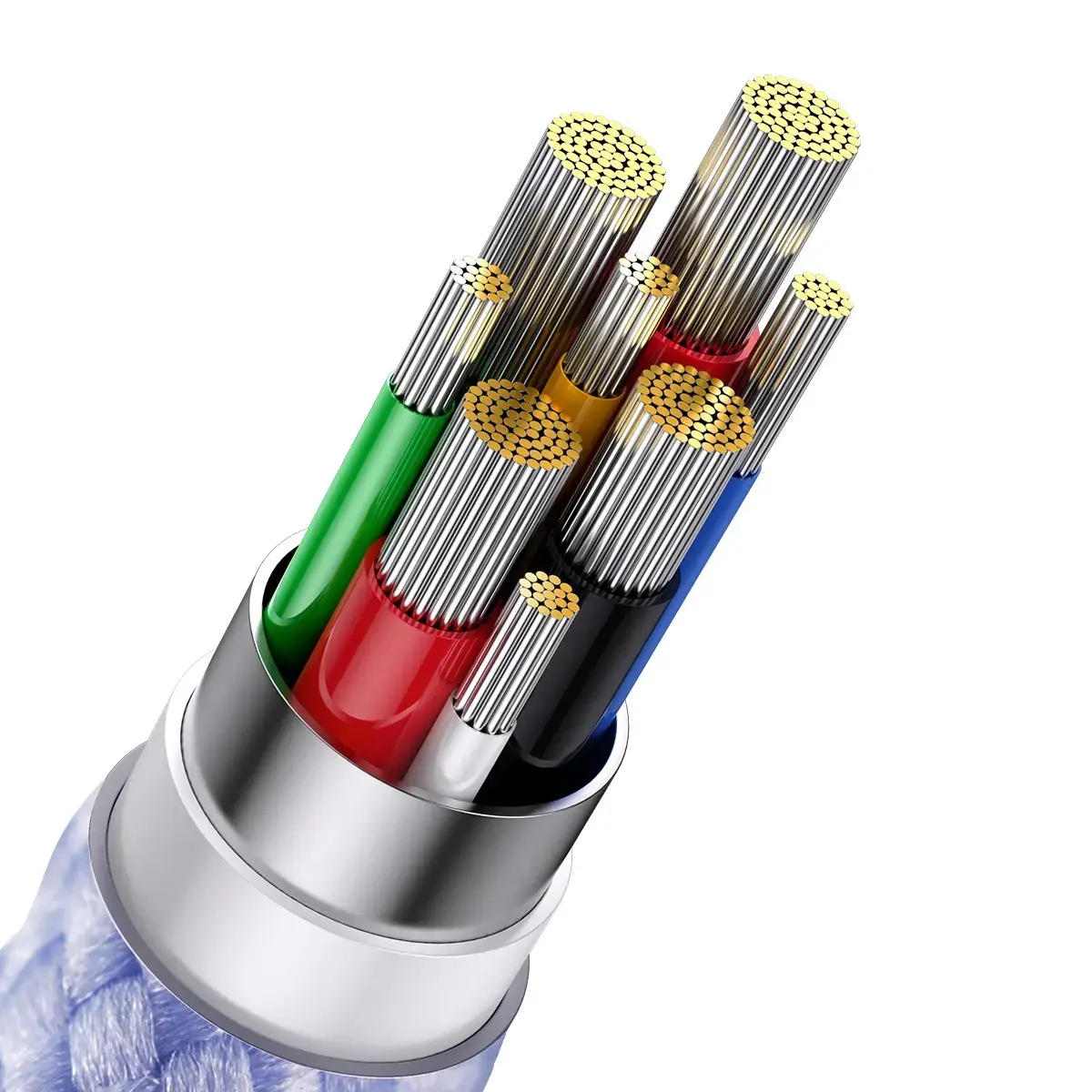 Baseus Flash Series II USB Type C | USB Type A cable - USB Type C | Lightning | micro USB 100 W 1.5 m purple (CASS030205)