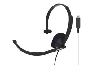 "Koss" ausinės CS195 USB laidinės, "On-Ear", su mikrofonu, A tipo USB, juodos spalvos