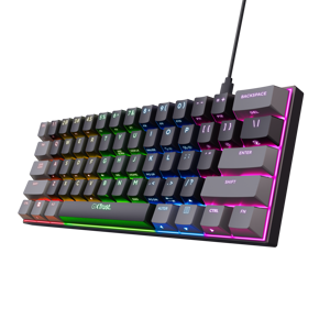 Trust GXT 867 Acira, 60%, Wired, USB, Mechanical, QWERTY, Black