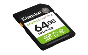 Kingston Canvas Select Plus | 64 GB | SD | Flash memory class Class 10, UHS-I, U1/U3, Video Class 10/30