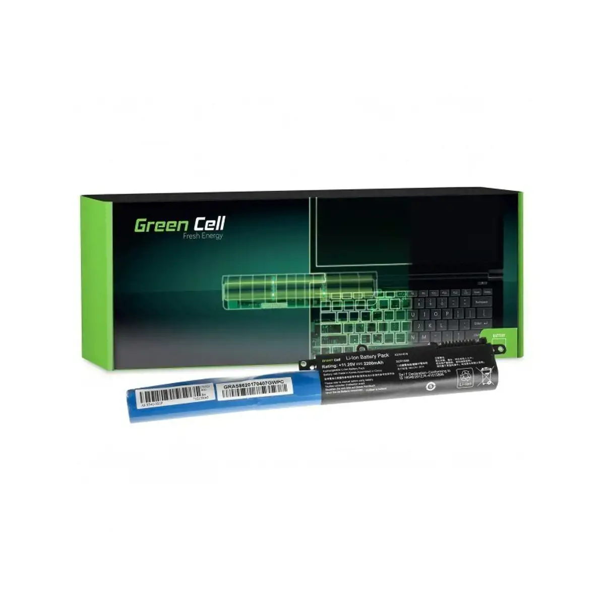 GREENCELL AS86 akumuliatorius A31N1519, skirtas Asus F540 F540L F540S R540 R540L R540S X540 X540 X540