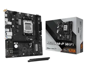 Mainboard ASROCK AMD A620A Socket AM5 micro ATX RAM DDR5-SDRAM 2xSlots Wi-Fi Yes Bluetooth Yes 1xNu…
