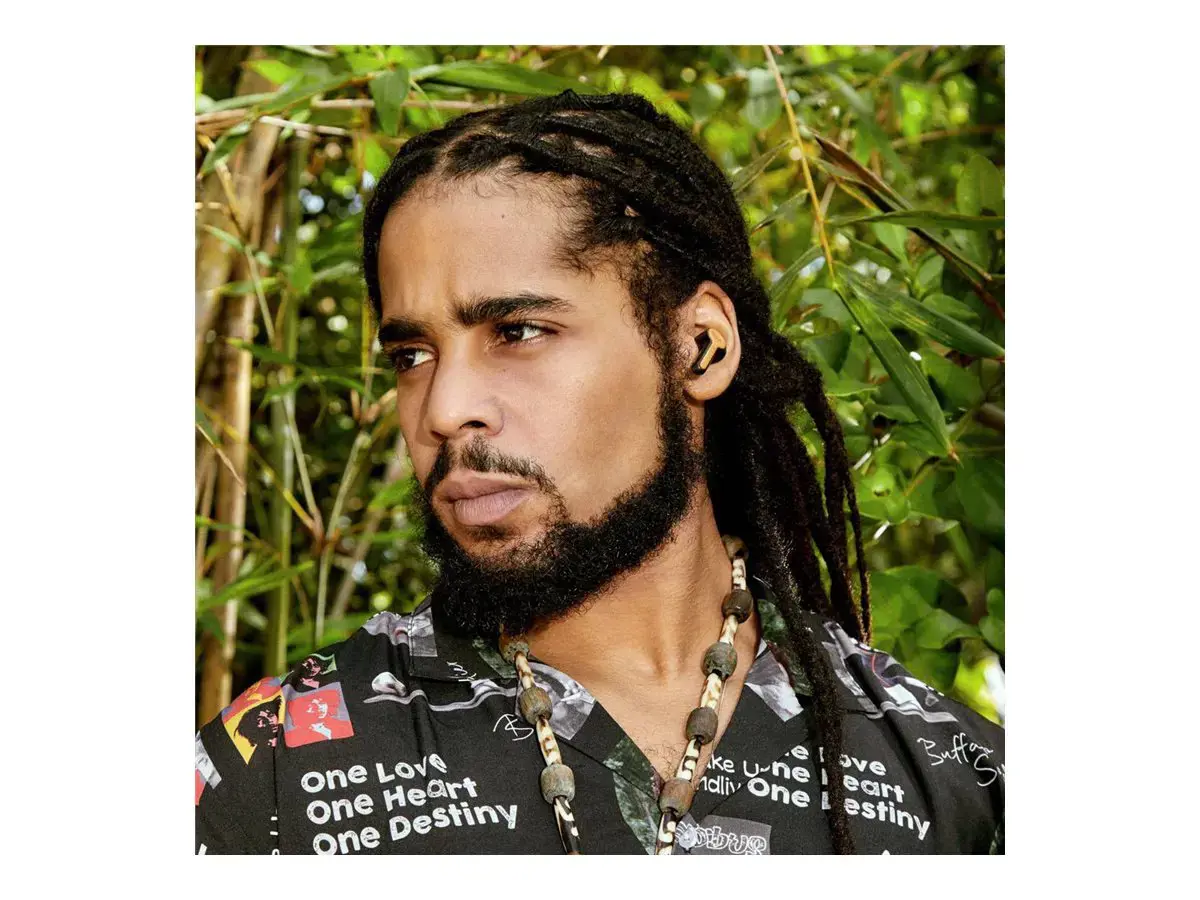 "Marley Rebel True Earbuds" Integruotas mikrofonas, į ausis, belaidės, signatūrinės juodos spalvos