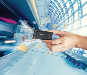 KINGSTON XS1000 2 TB SSD kišeninio dydžio USB 3.2 Gen 2 išorinis kietasis diskas iki 1050 MB/s