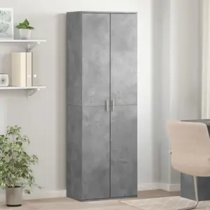 Komoda, betono pilkos spalvos, 60x35x180cm, apdirbta mediena