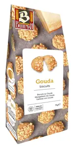 Sūrio sausainiai BUITEMAN, su brandintu Gouda sūriu, 75 g