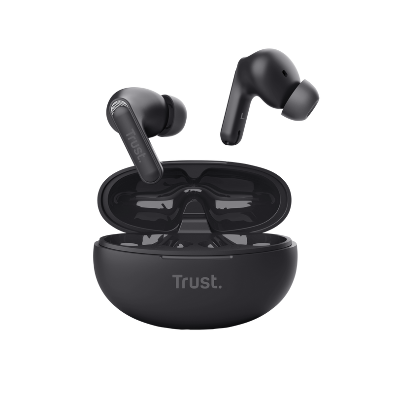 Trust Yavi, True Wireless Stereo (TWS), Calls/Music, 20 - 20000 Hz, 37 g, Headset, Black