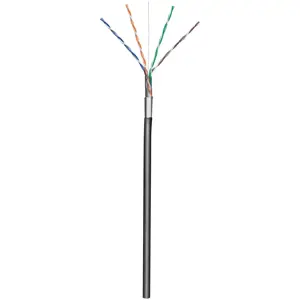 TECHLY 029167 TechlyPro F/UTP Cat5e lauko tinklo kabelis 4x2 kietas CCA 305 m dėžutė juoda