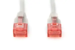 "Digitus CAT 6 U-UTP Slim Patch cord" jungiamasis kabelis, modulinis RJ45 (8/8) kištukas, 2 m, pilkos spalvos