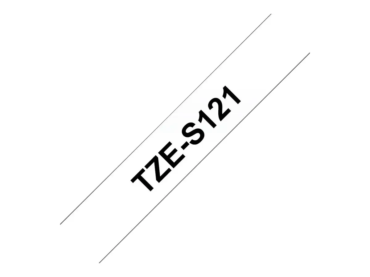 Brother TZeS121, TZ, 8 m, 1 vnt., lizdinė plokštelė, 9 mm