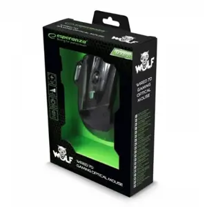 ESPERANZA EGM201G WIRED MOUSE FOR GAMERS 7D OPT. USB MX201 WOLF GREEN