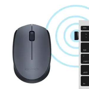LOGITECH M170 belaidė pelė pilkos spalvos