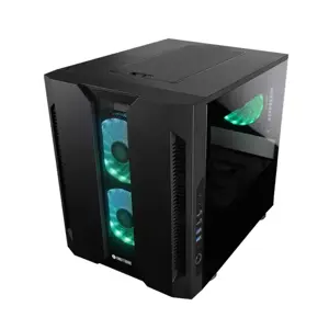 CHIEFTEC GM-02B-OP M2 mATX Gaming Cube 3xTempered glass 3x12cm adressable +5V RGB fan pre-installed 2xUSB 3.0 2xUSB 2.0