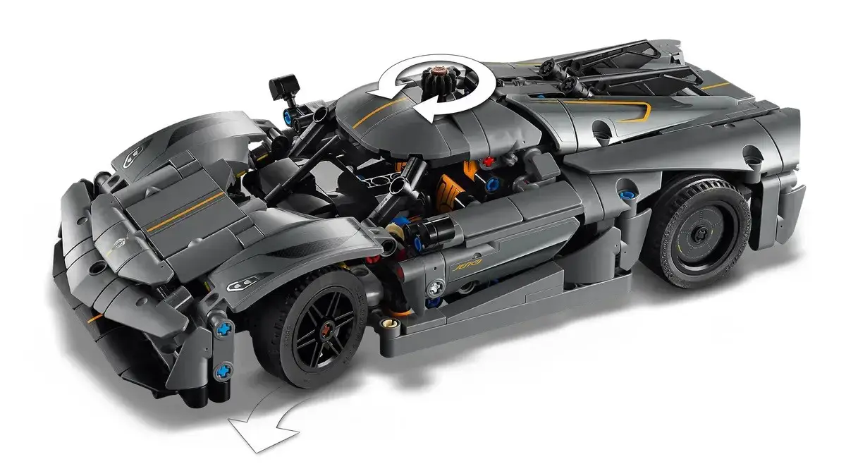 LEGO TECHNIC 42173 Koenigsegg Jesko Absolute Grey Hypercar