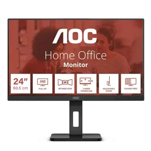 AOC E3 24E3QAF, 60.5 cm (23.8"), 1920 x 1080 pixels, Full HD, LCD, 4 ms, Black