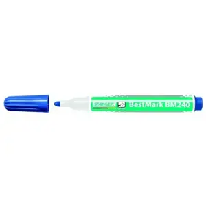 Stanger Baltos lentos žymeklis BM240 1-3 mm, mėlynas, pakuotėje 10 vnt. 321051