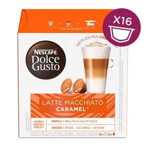 Kavos kapsulės NESCAFE Dolce GustoCaramel Latte Machiatto, 8 vnt./pak. x 10.55 g