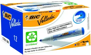 Bic Žymeklis baltai lentai Velleda 1701 1-5 mm, mėlynas, pakuotėje 12 vnt. 701061