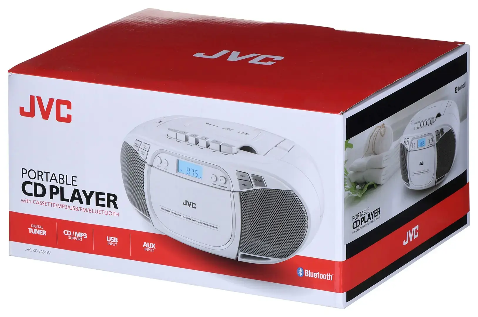 JVC RC-E451W CD player Portable CD player White