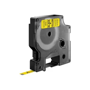 Dymo label printer tape D1 6mmx7m, black/yellow