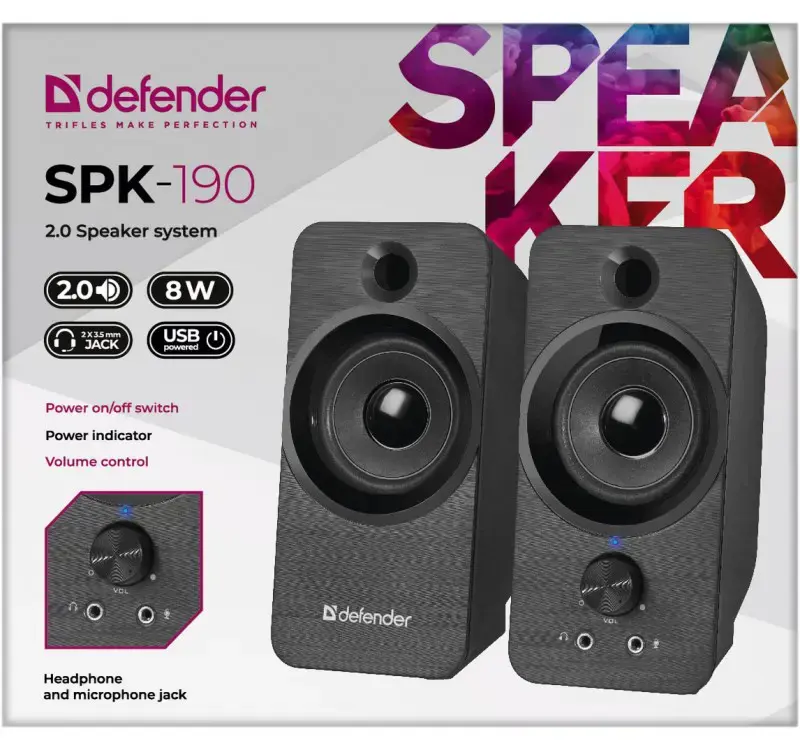 DEFENDER SPK-190 2.0 8W USB SPEAKERS