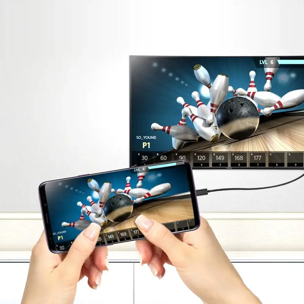 Choetech unidirectional USB Type C monitor video cable - Display Port 4K 1,8m black (XCP-1801BK)