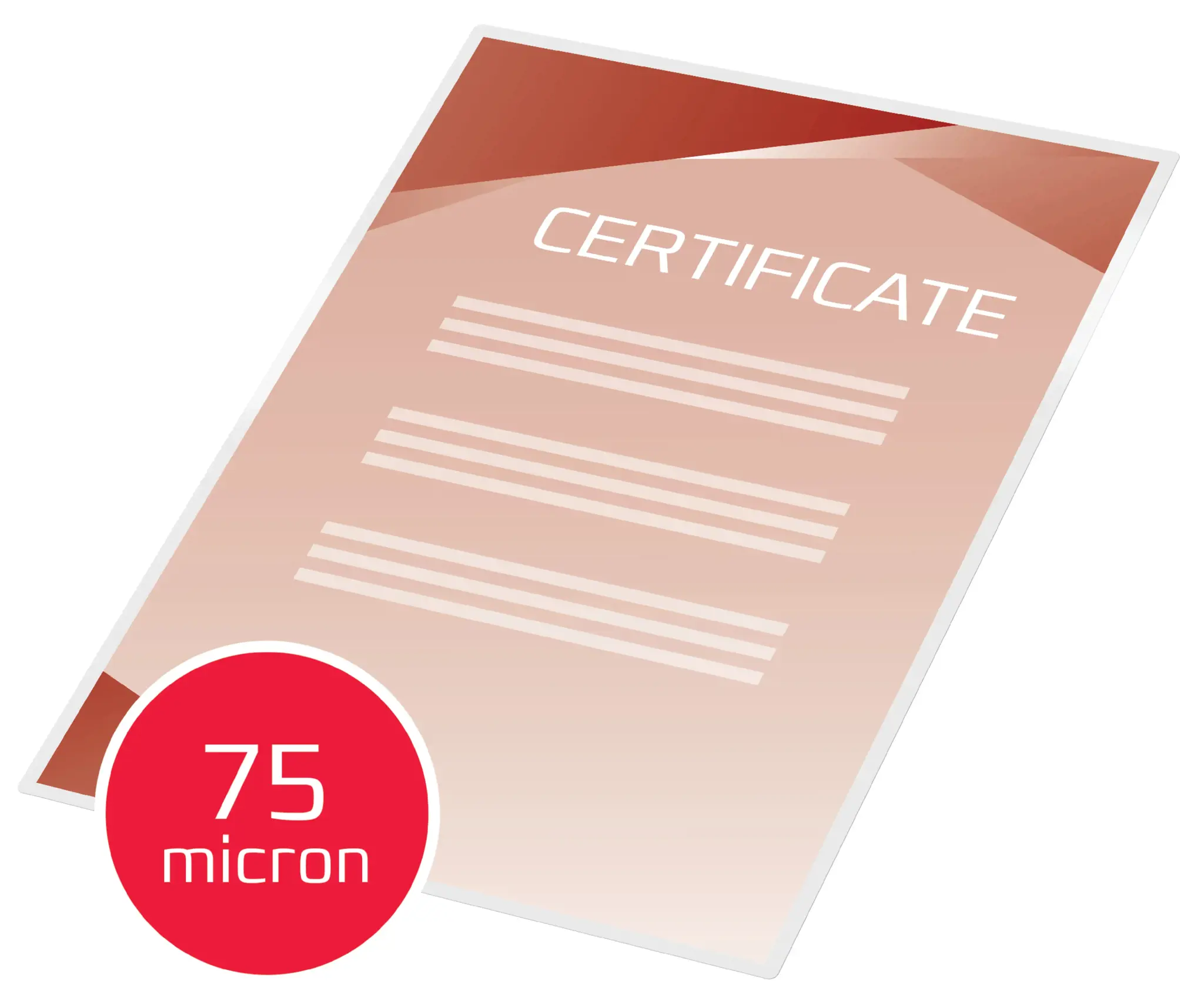 Laminavimo vokeliai GBC  A4, 75 mic, skaidrūs, pak. (25 vnt.)