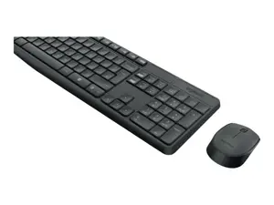 Logitech MK235, Full-size (100%), Wireless, USB, Grey, Mouse included