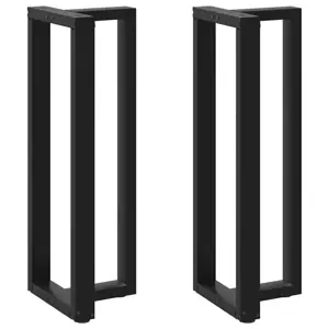 Baro stalo kojos, T formos, 2 vnt., juodos, 40x35x(110-111) cm, plienas