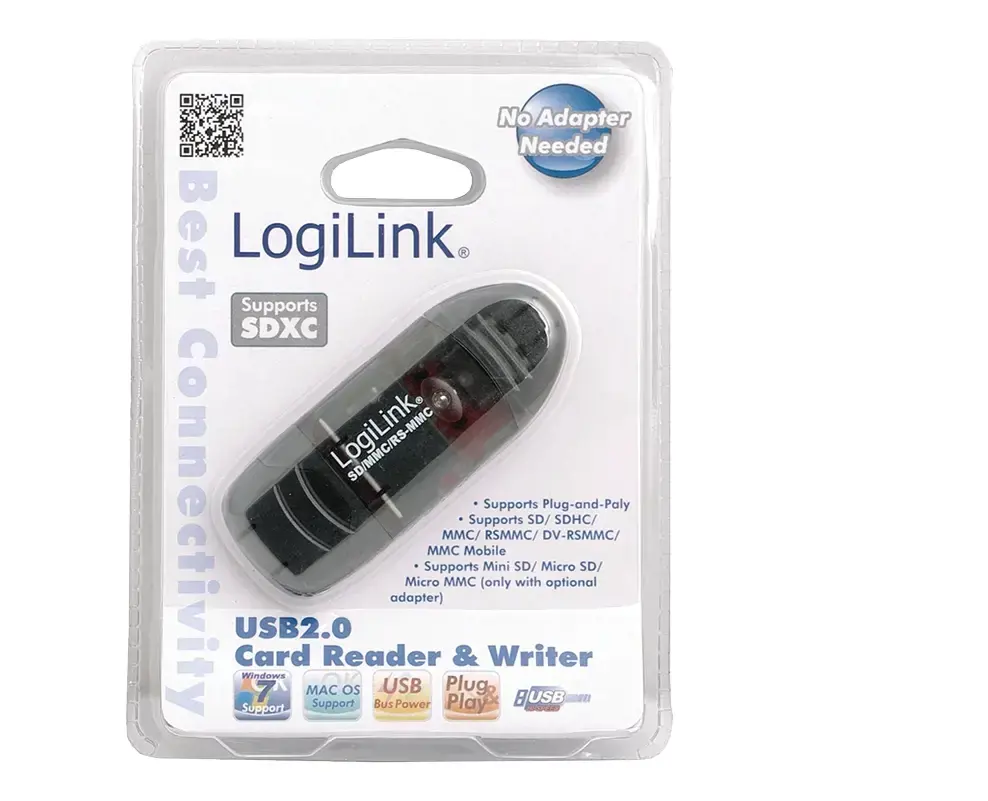 LOGILINK CR0007 LOGILINK - Kortelės skaitytuvas USB 2.0 SD/MMC ir rašytuvas