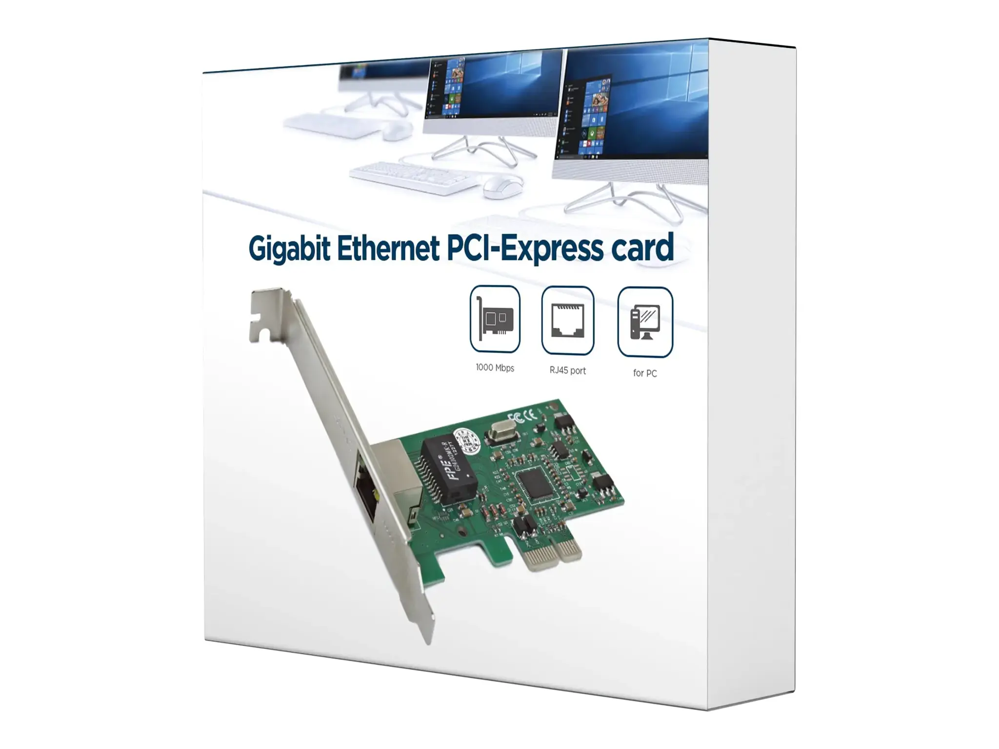 GEMBIRD NIC-GX1 Gembird 1-GIGABIT PCI-Express Fast Ethernet kortelė, "Realtek" mikroschemų rinkinys