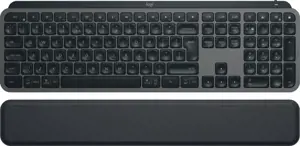 "Logitech MX Keys S", pilno dydžio (100 %), "Bluetooth", žirklinis klavišų jungiklis, QWERTY, šviesos diodas, grafito spalvos