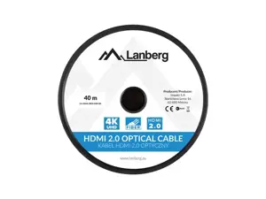 LANBERG HDMI v2.0 M/M kabelis 40 m optinis AOC juodas