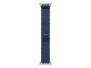 Apple | 49mm Blue/Bright Blue Trail Loop - S/M - Natural Titanium Finish