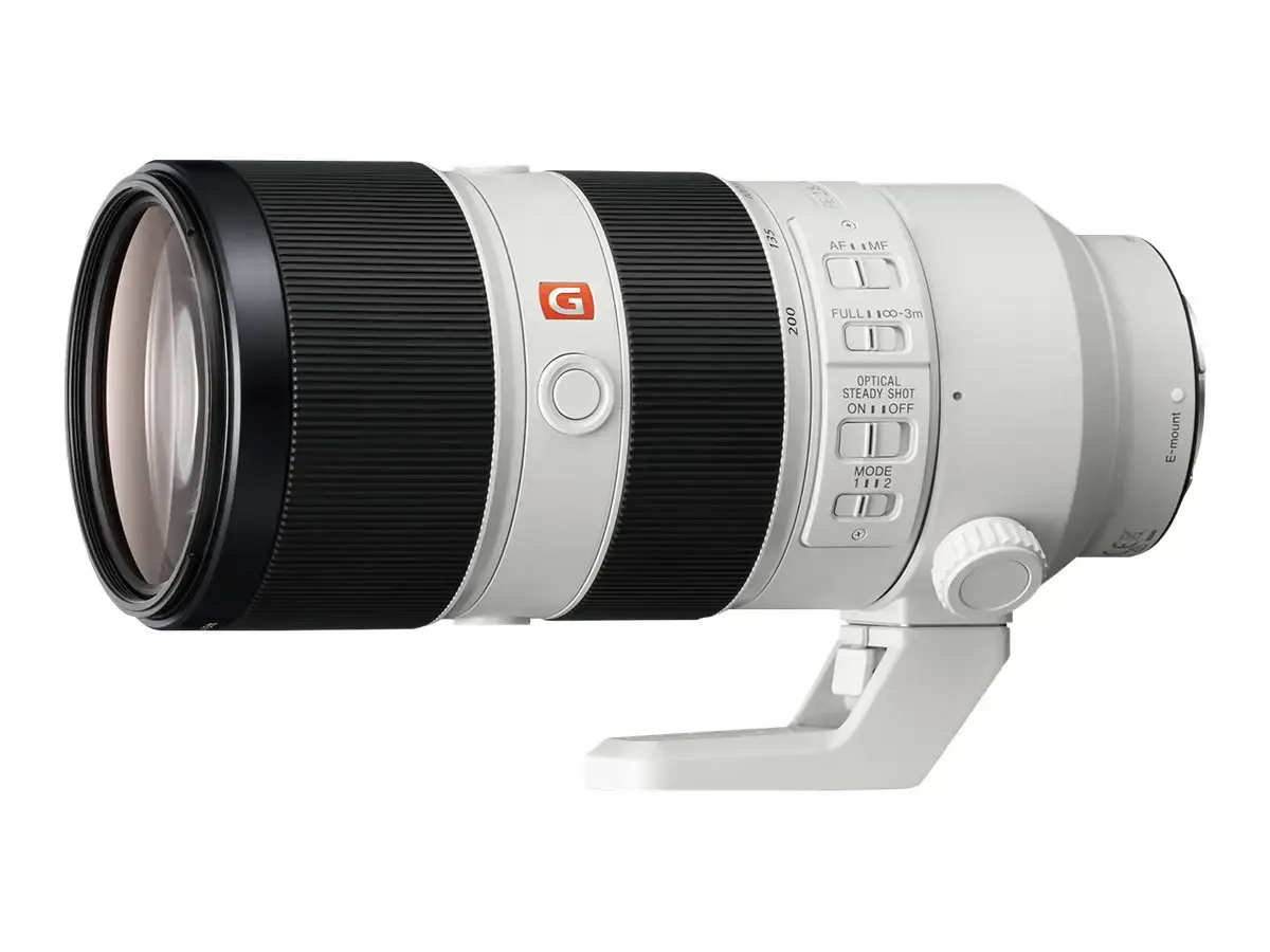 Sony SEL70200GM, teleobjektyvas, 23/18, 70-200 mm, vaizdo stabilizatorius, E formos laikiklis, automatinis fokusavimas