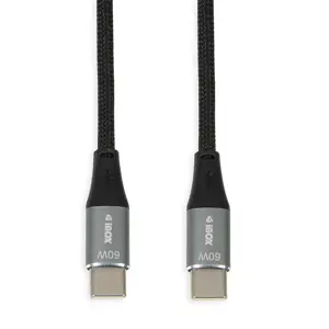 "I-BOX" USB TYPE-C 60W 2M PD/QC KABELIS JUODAS