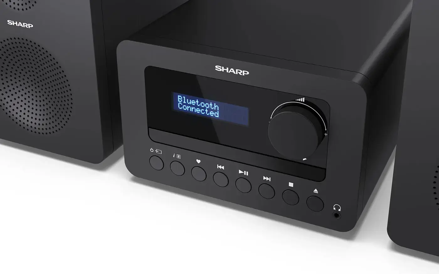 "Sharp TOKYO DAB+ HI-FI" mikrosistema, namų garso mikrosistema, juoda, 40 W, dvipusė, belaidė, DAB, FM