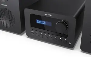 "Sharp TOKYO DAB+ HI-FI" mikrosistema, namų garso mikrosistema, juoda, 40 W, dvipusė, belaidė, DAB, FM