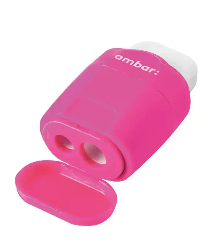 2 Holes Sharpener With Ruber