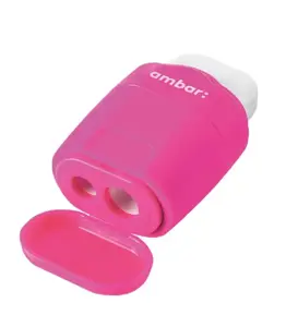 2 Holes Sharpener With Ruber