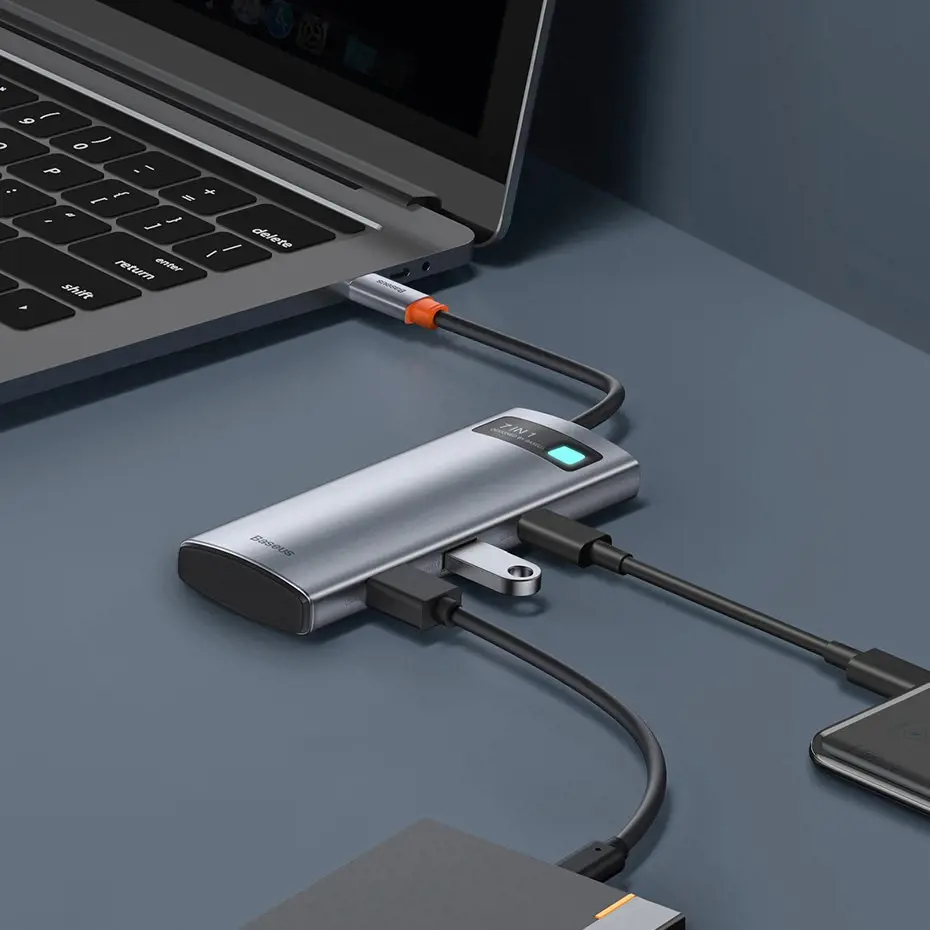 Baseus Hub Adapter 7in1 USB-C to 2x USB 3.0 + HDMI + USB-C PD